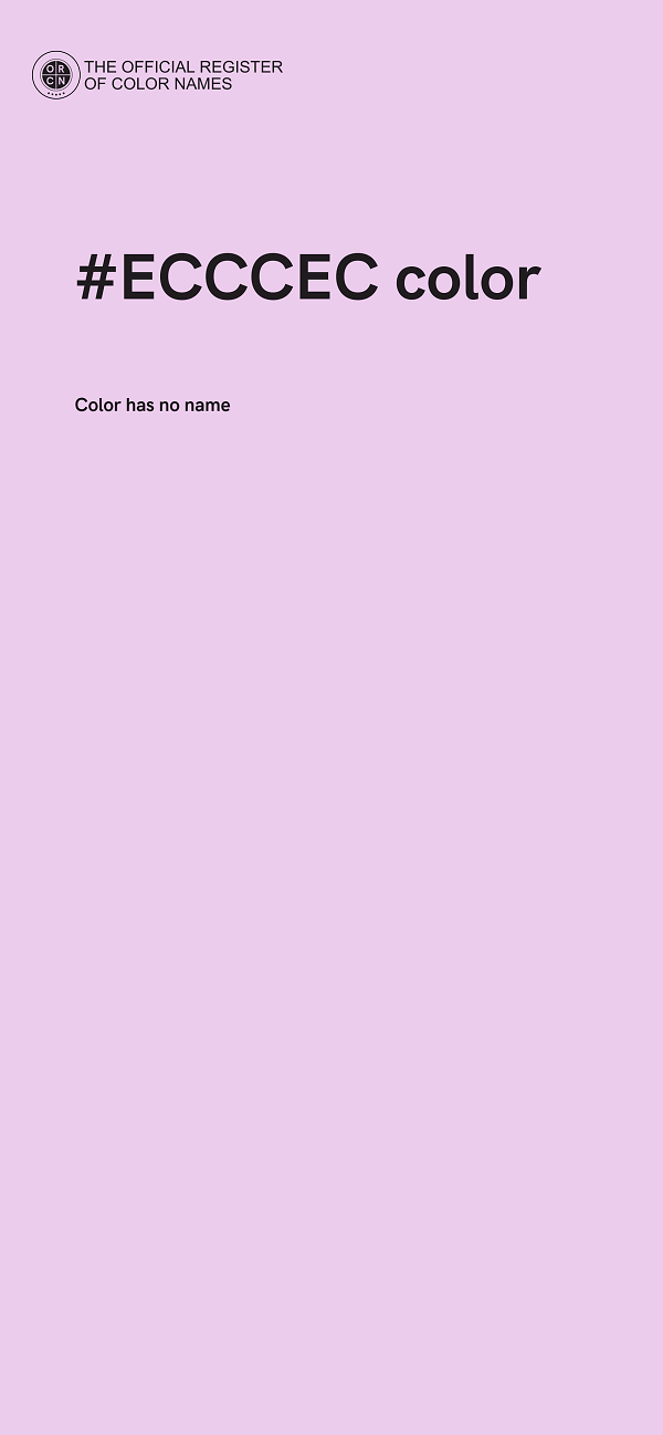#ECCCEC color image