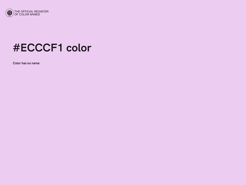 #ECCCF1 color image