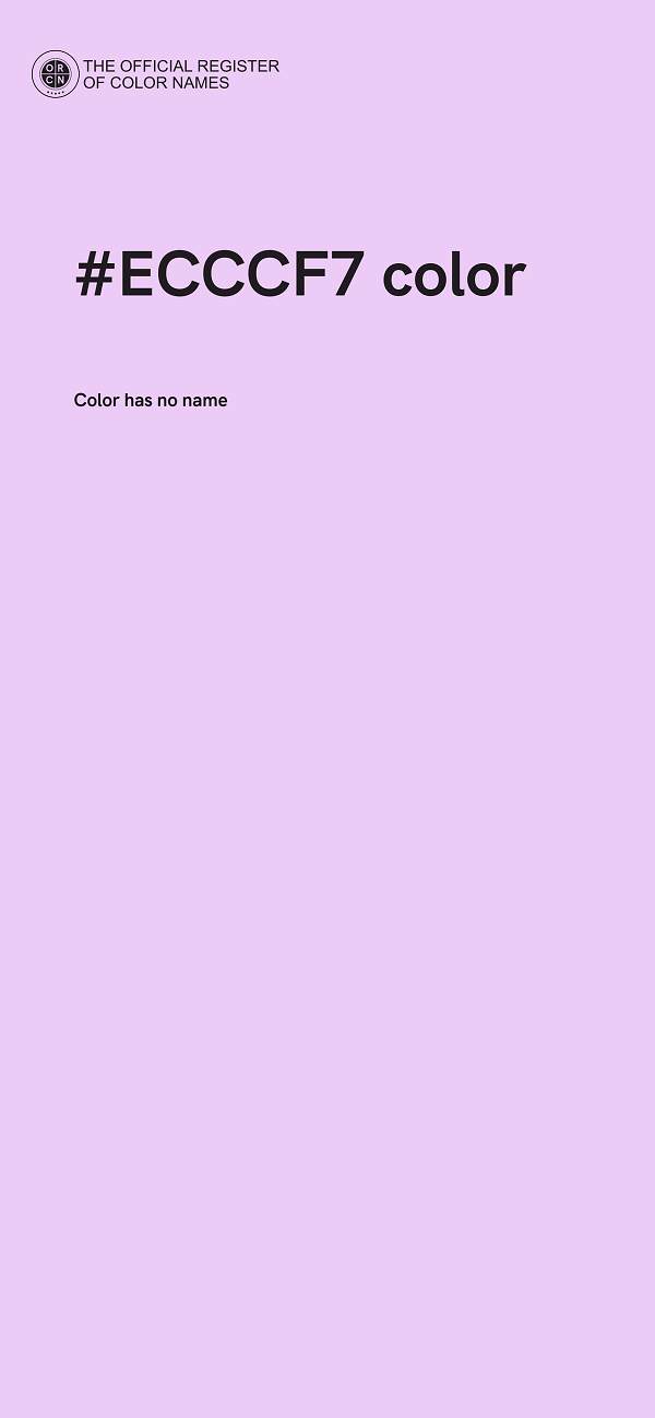 #ECCCF7 color image