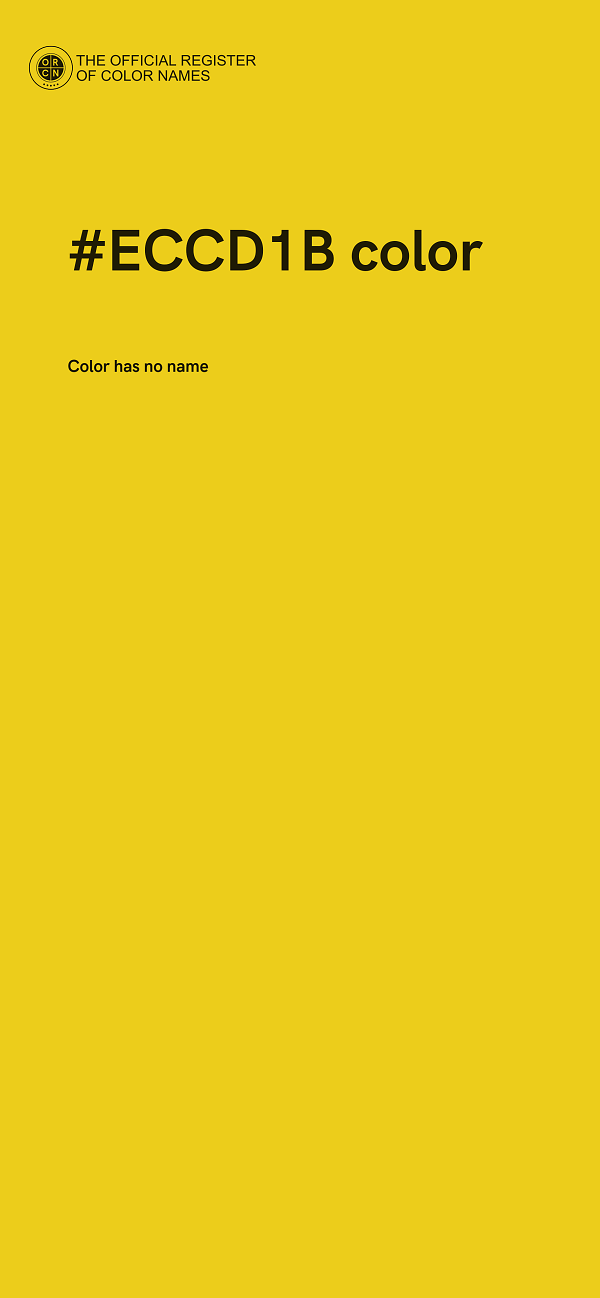 #ECCD1B color image