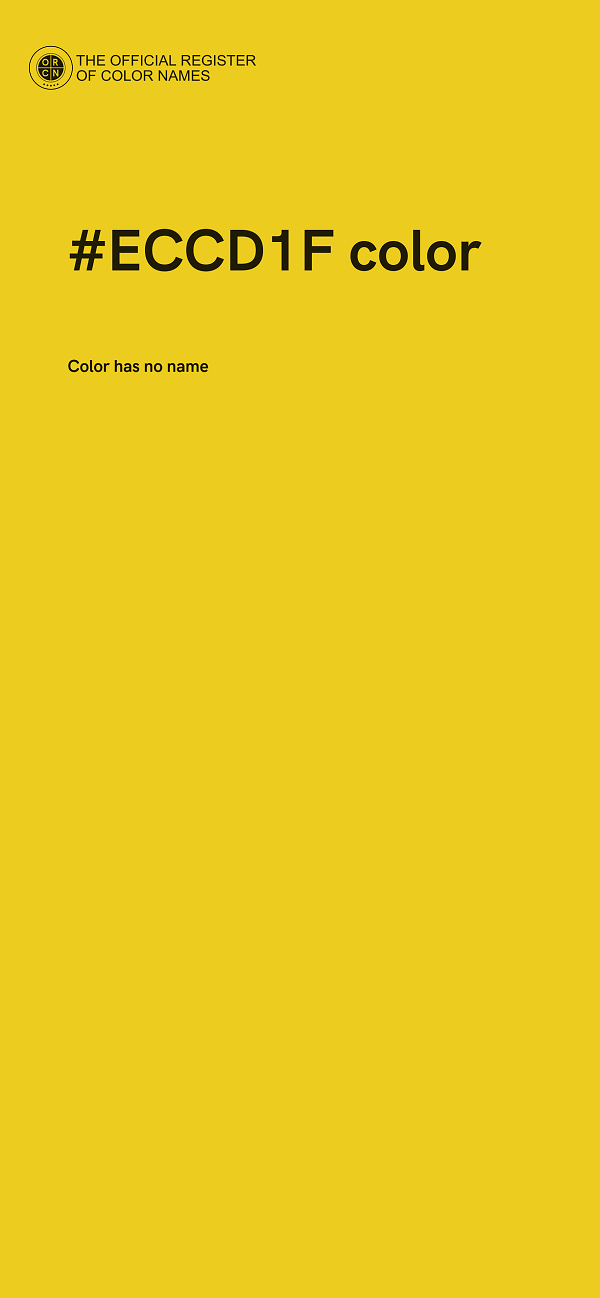 #ECCD1F color image