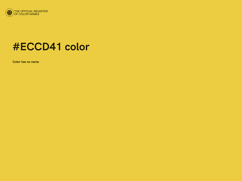 #ECCD41 color image
