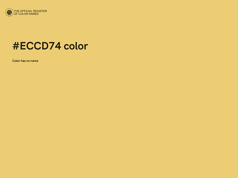 #ECCD74 color image
