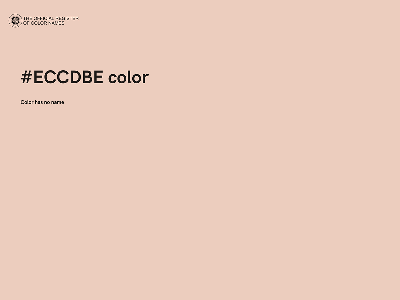#ECCDBE color image