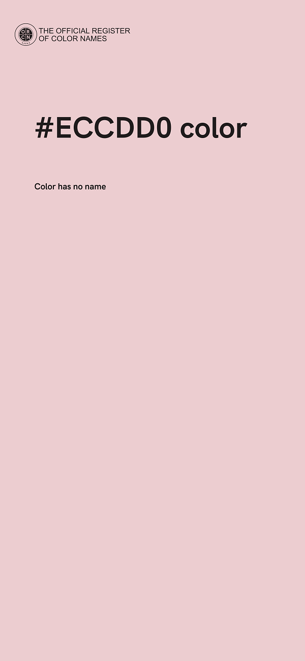 #ECCDD0 color image