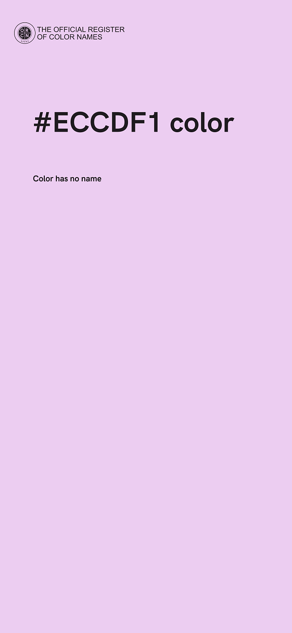 #ECCDF1 color image
