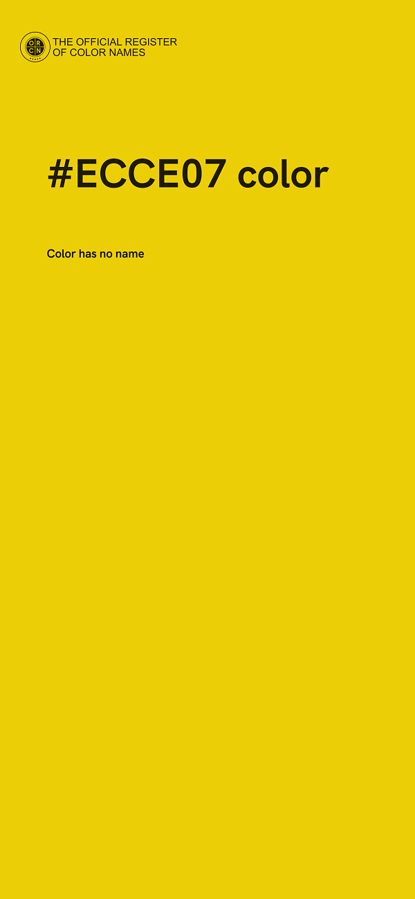 #ECCE07 color image