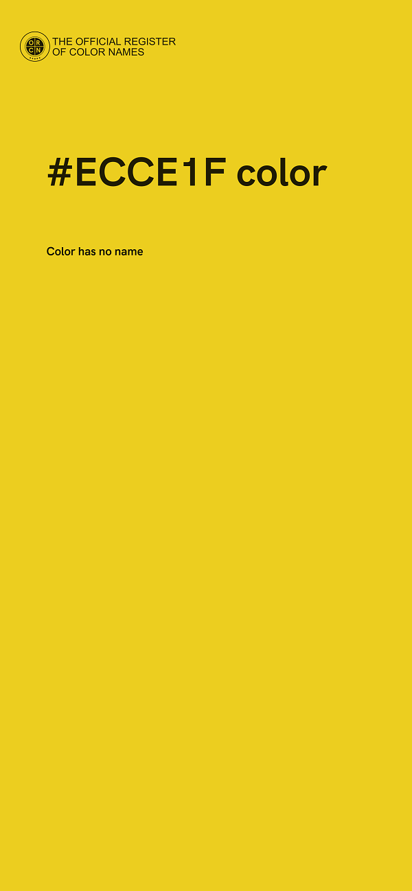 #ECCE1F color image