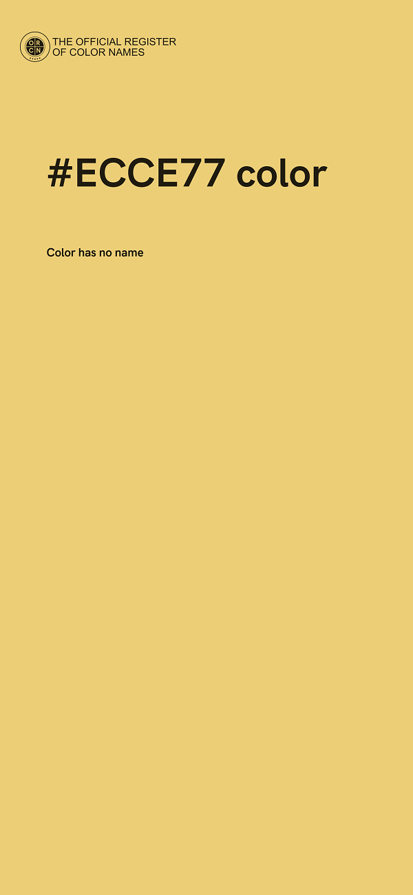 #ECCE77 color image