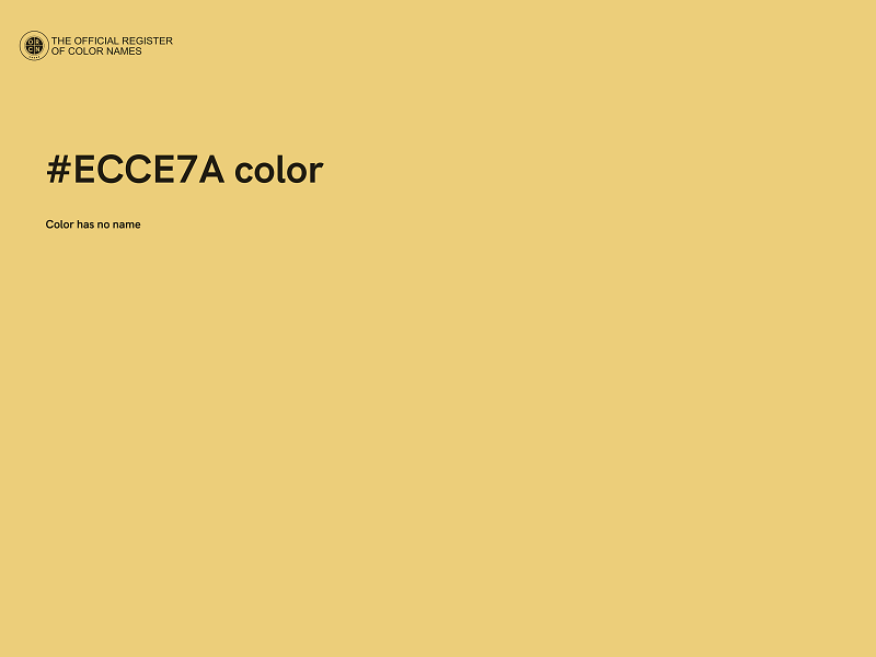#ECCE7A color image