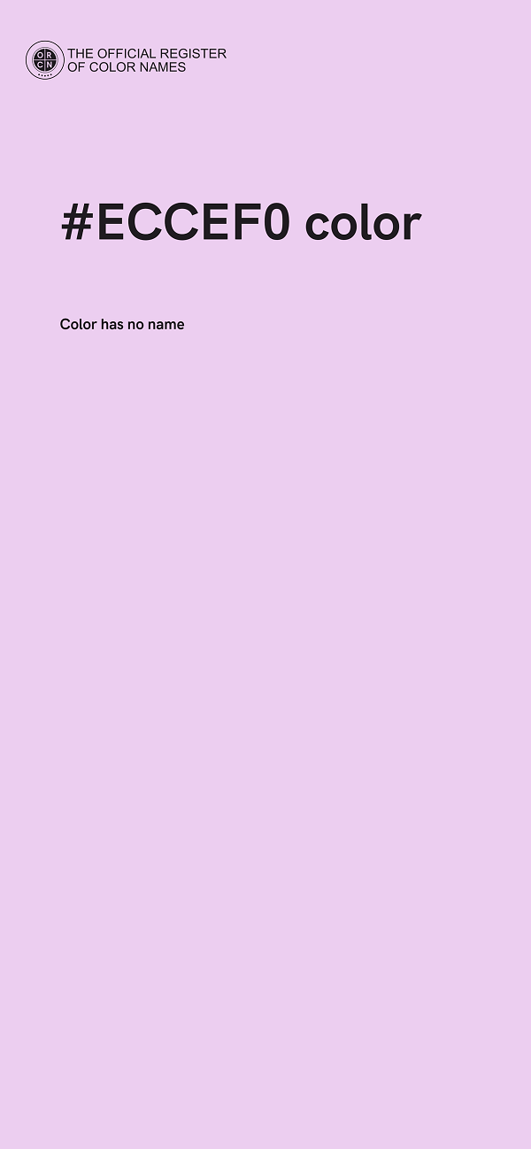 #ECCEF0 color image