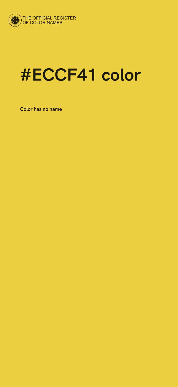 #ECCF41 color image