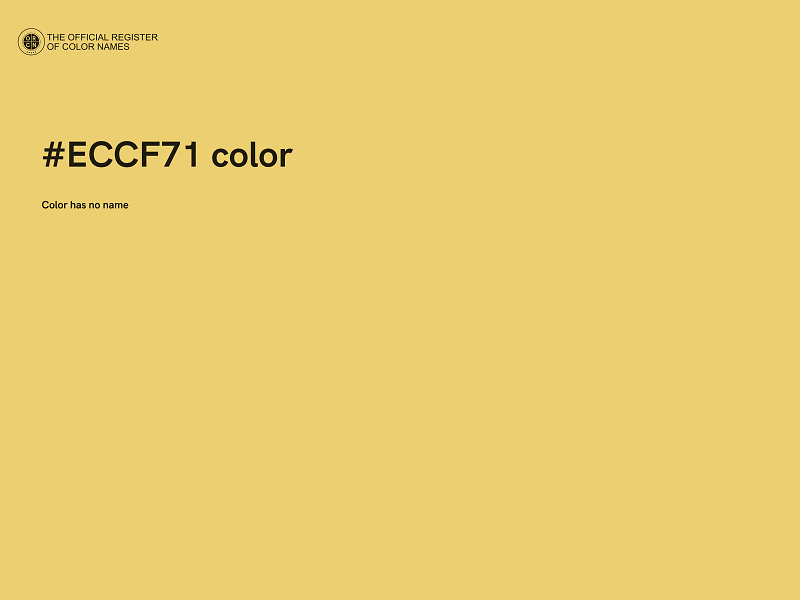#ECCF71 color image