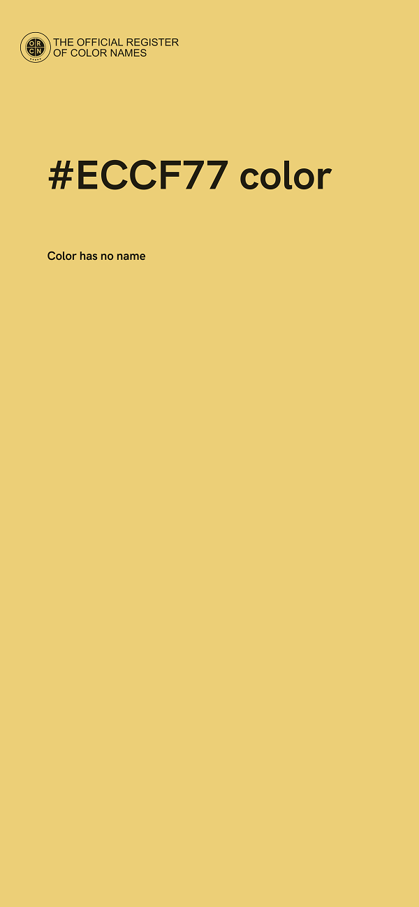#ECCF77 color image