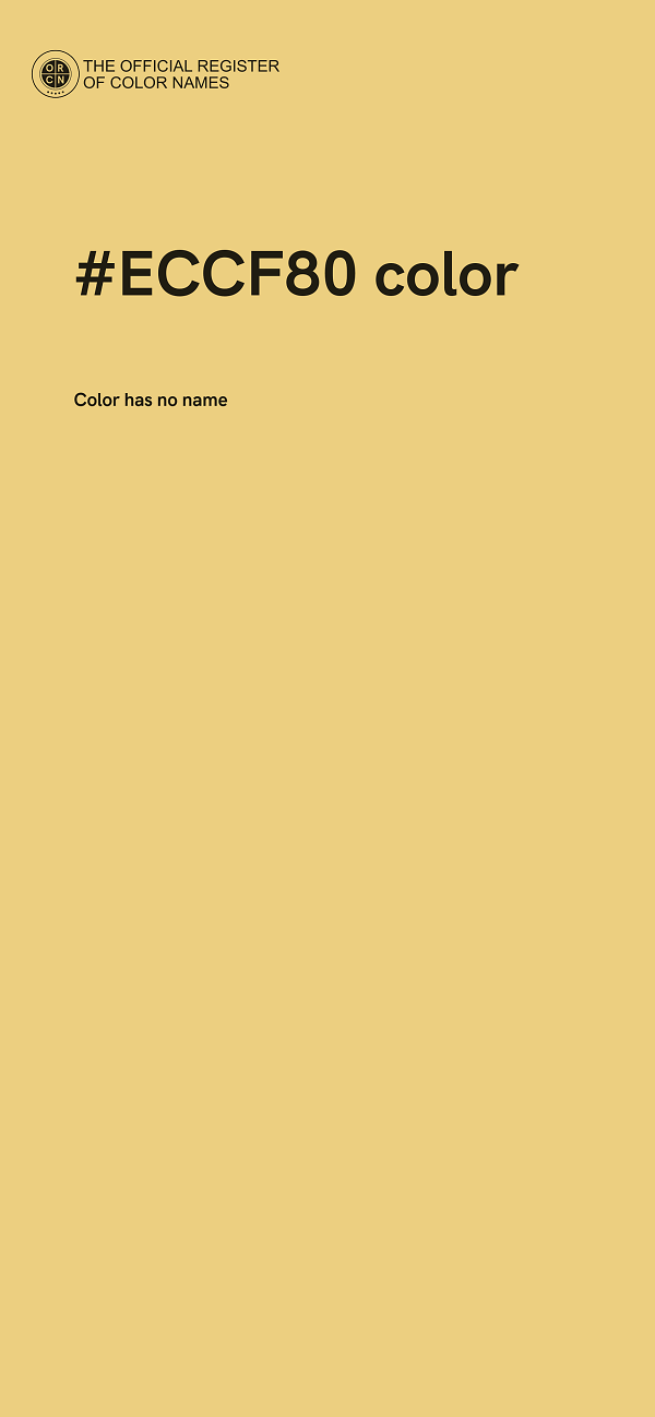 #ECCF80 color image