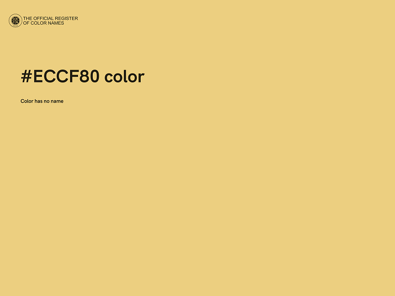 #ECCF80 color image