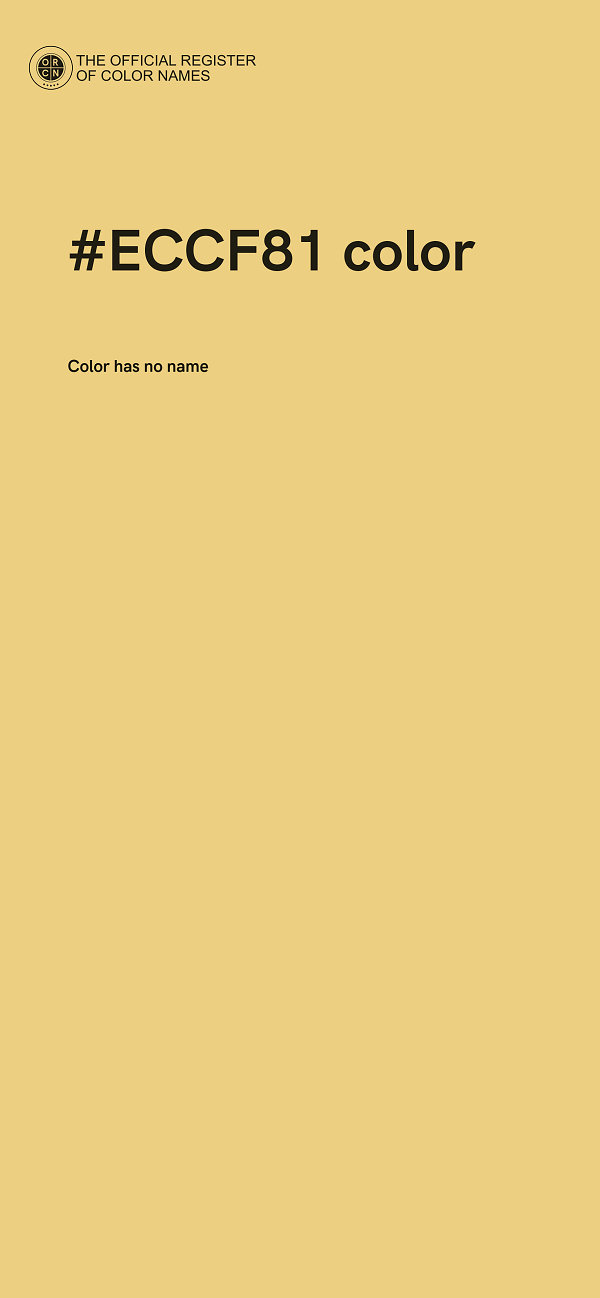 #ECCF81 color image