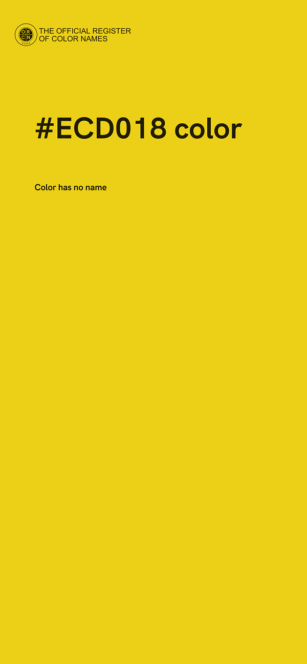#ECD018 color image