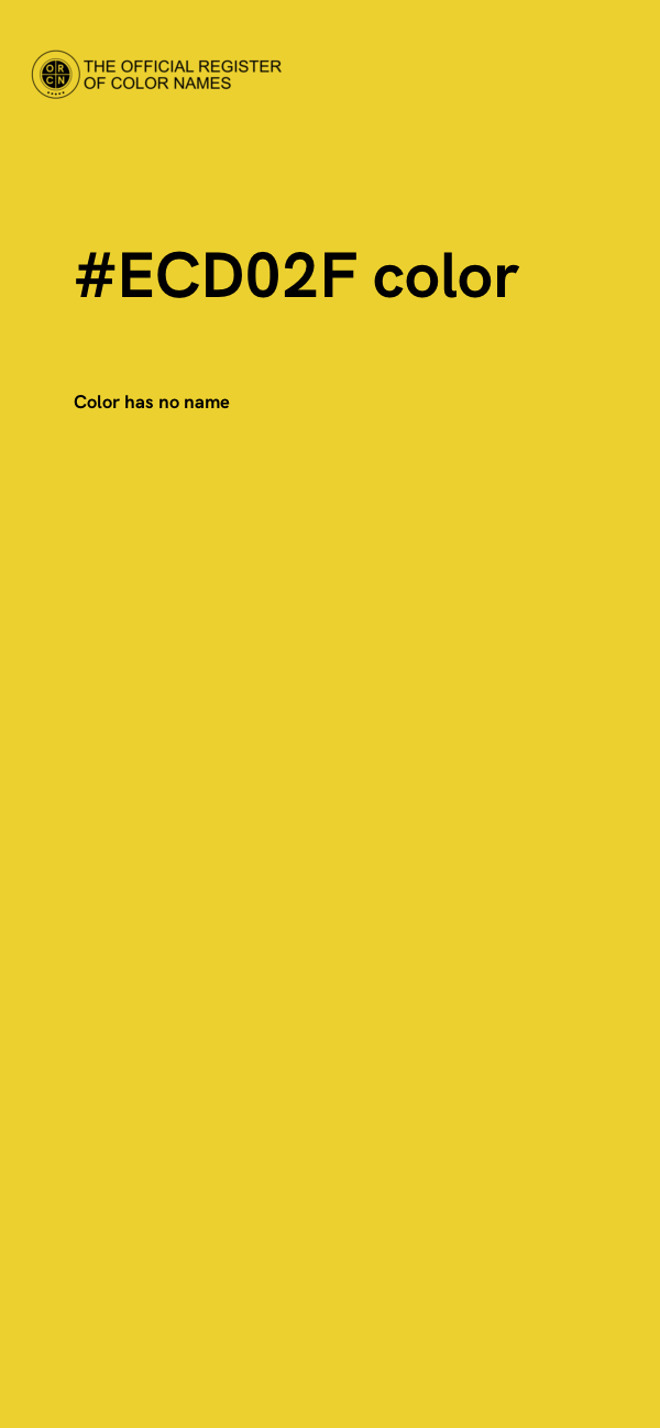 #ECD02F color image
