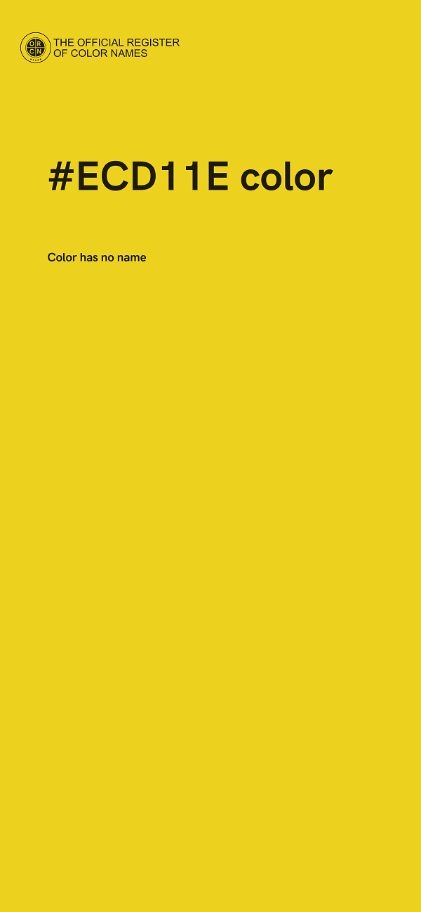 #ECD11E color image