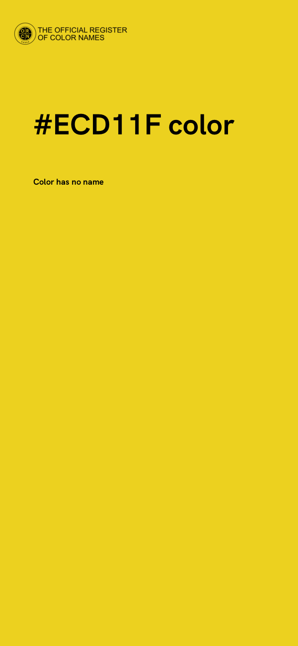 #ECD11F color image