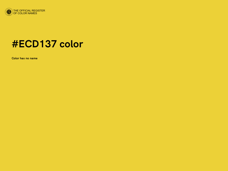 #ECD137 color image