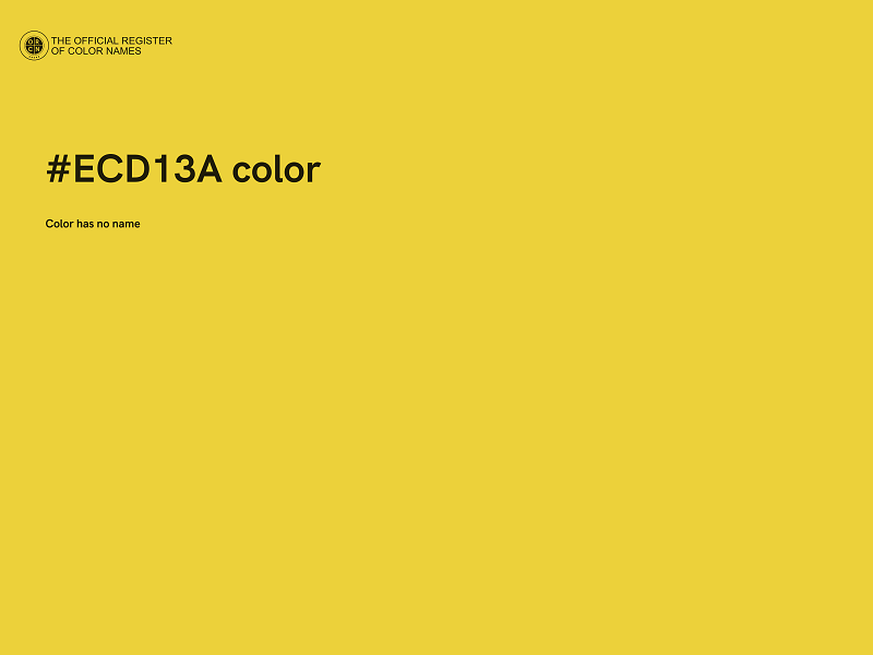 #ECD13A color image