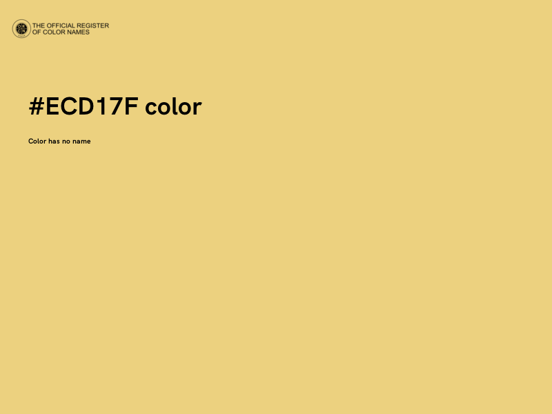 #ECD17F color image