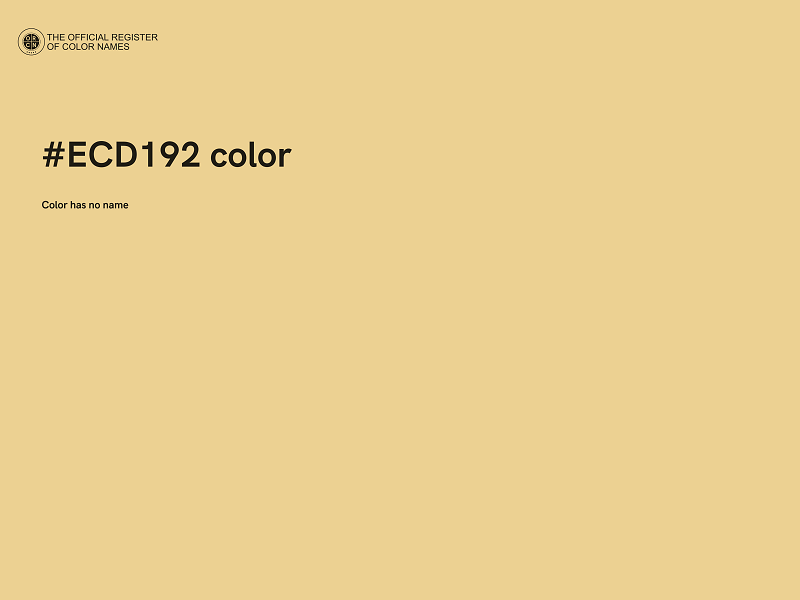 #ECD192 color image