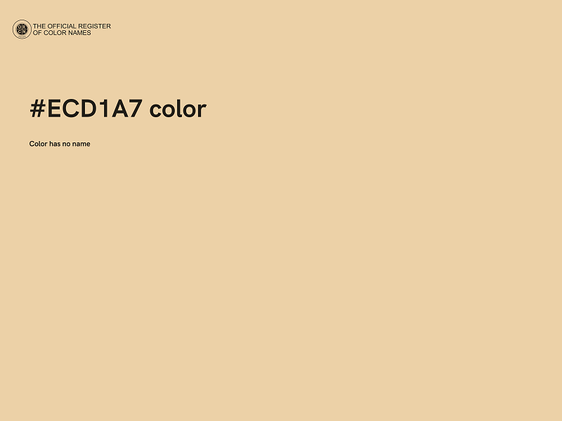 #ECD1A7 color image