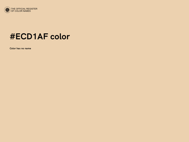 #ECD1AF color image