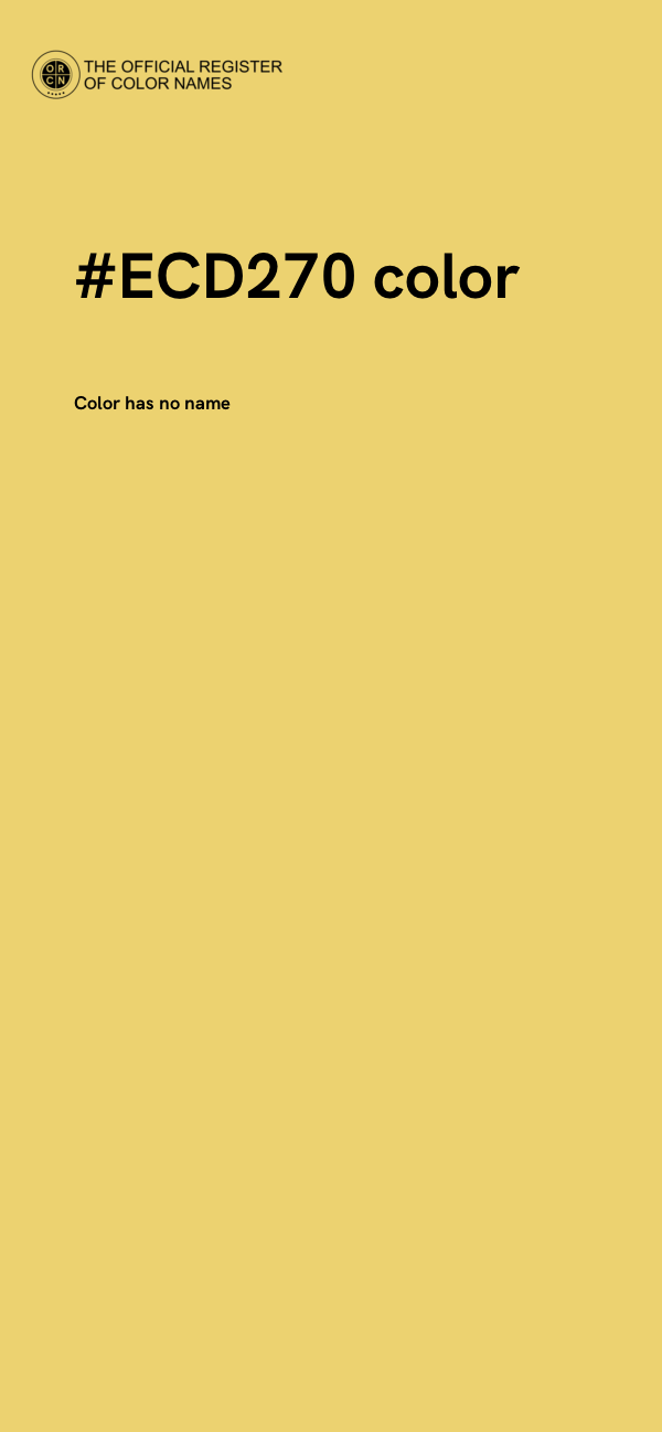 #ECD270 color image