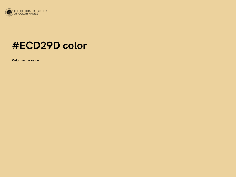 #ECD29D color image