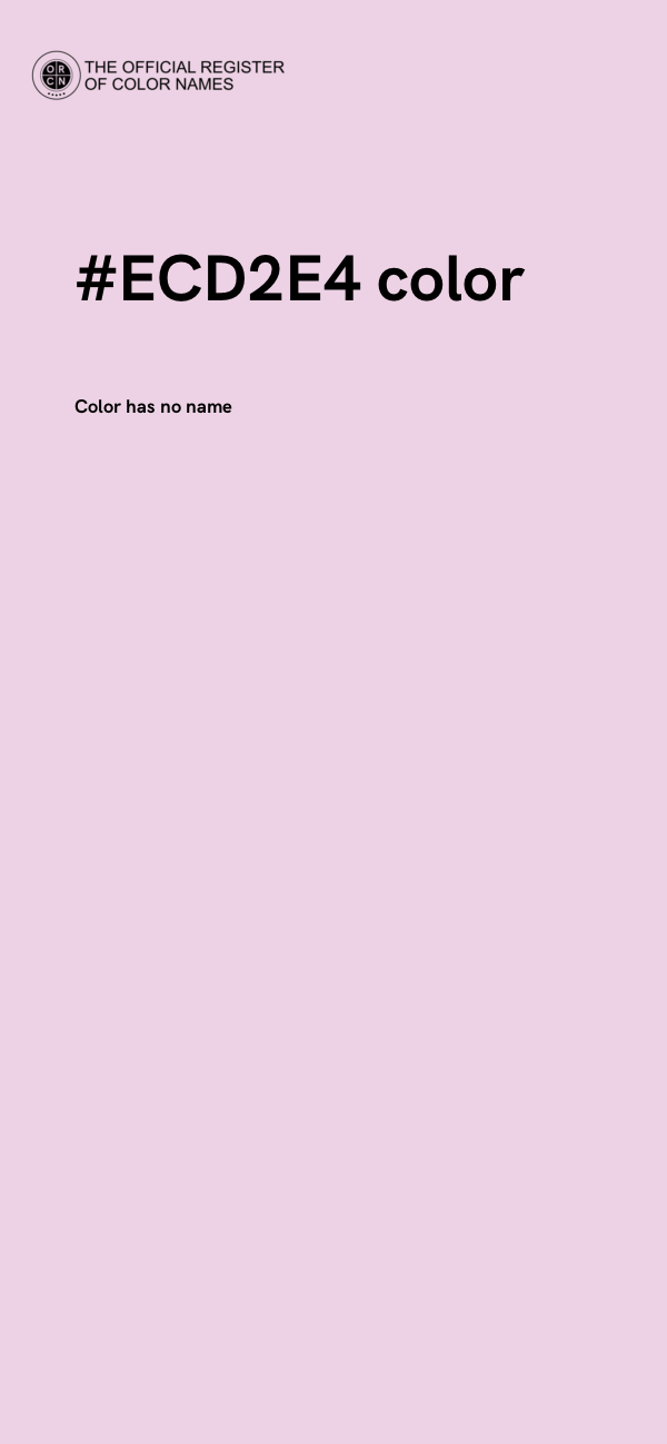 #ECD2E4 color image