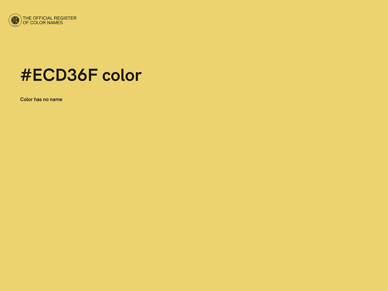 #ECD36F color image