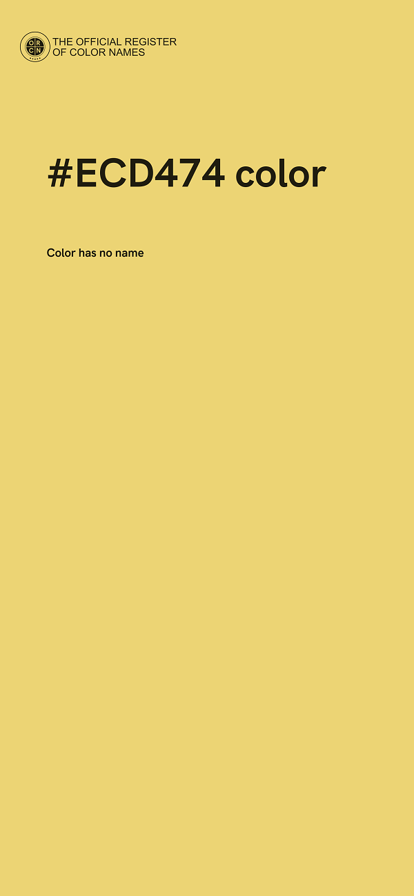 #ECD474 color image
