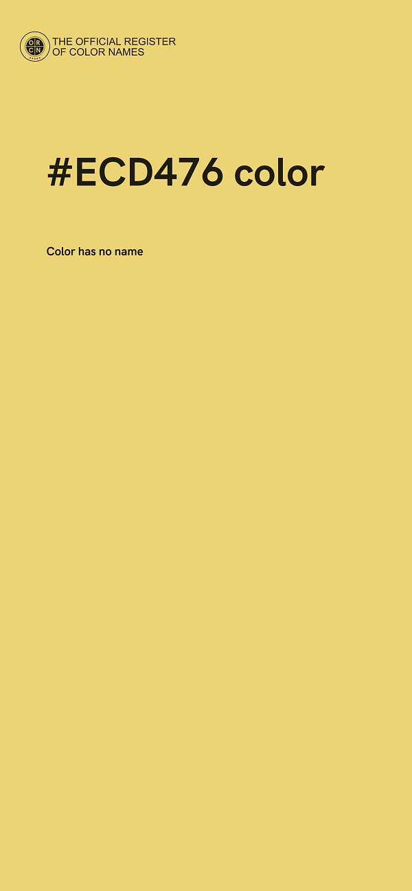 #ECD476 color image