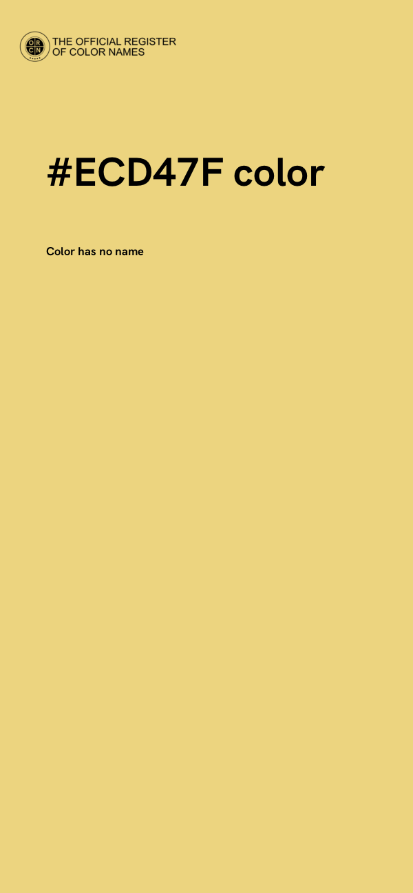 #ECD47F color image
