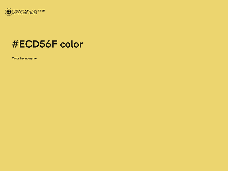 #ECD56F color image