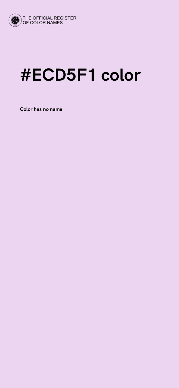#ECD5F1 color image