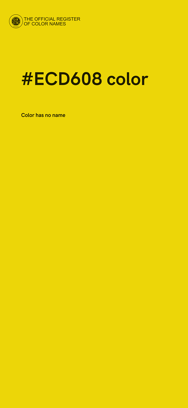 #ECD608 color image