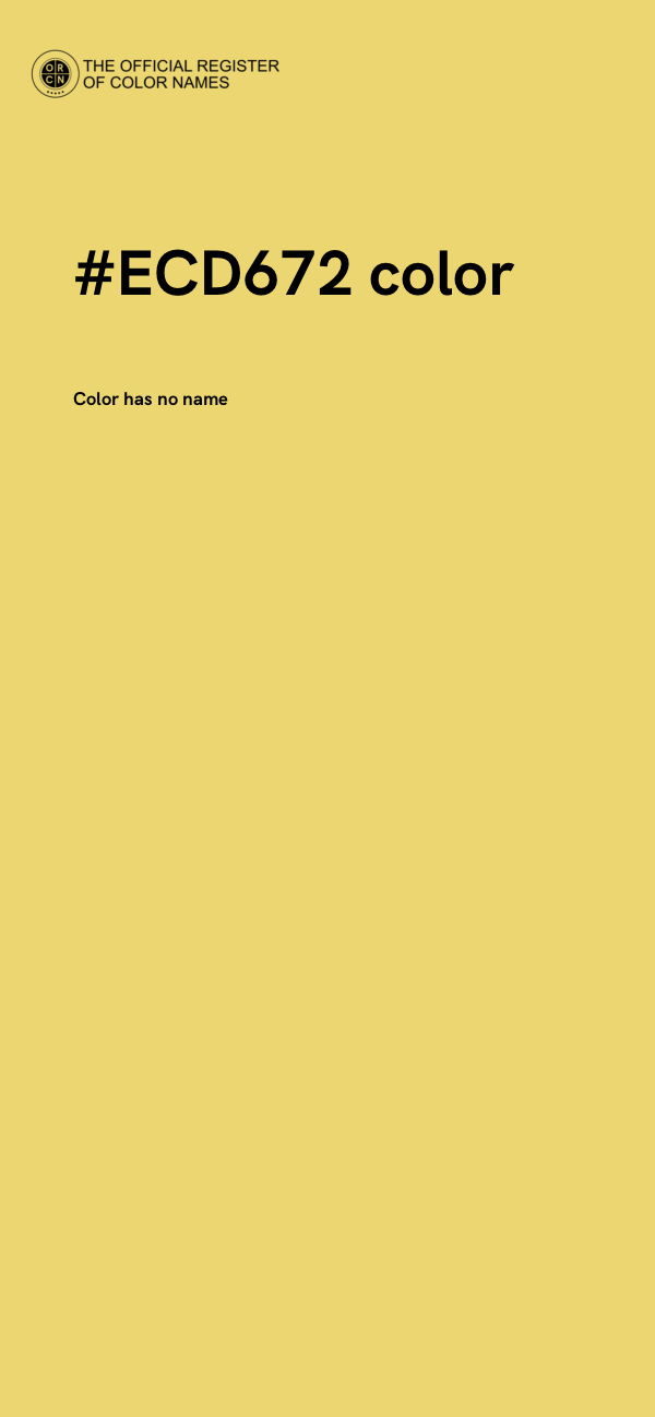 #ECD672 color image