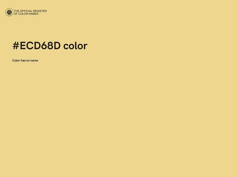 #ECD68D color image