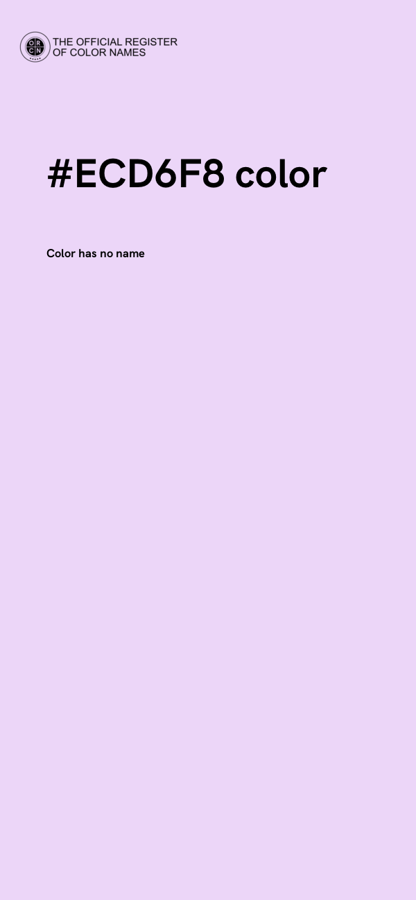 #ECD6F8 color image