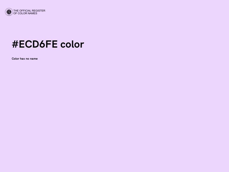 #ECD6FE color image