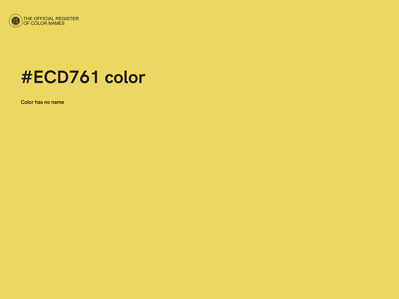 #ECD761 color image