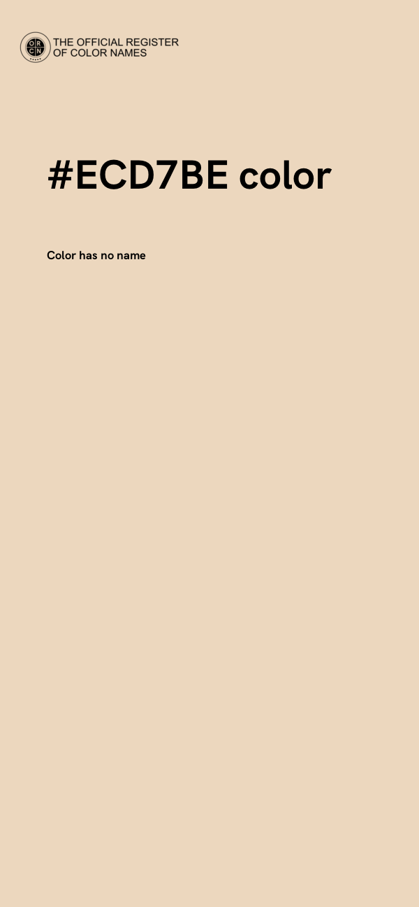 #ECD7BE color image