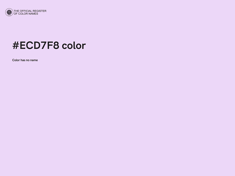 #ECD7F8 color image