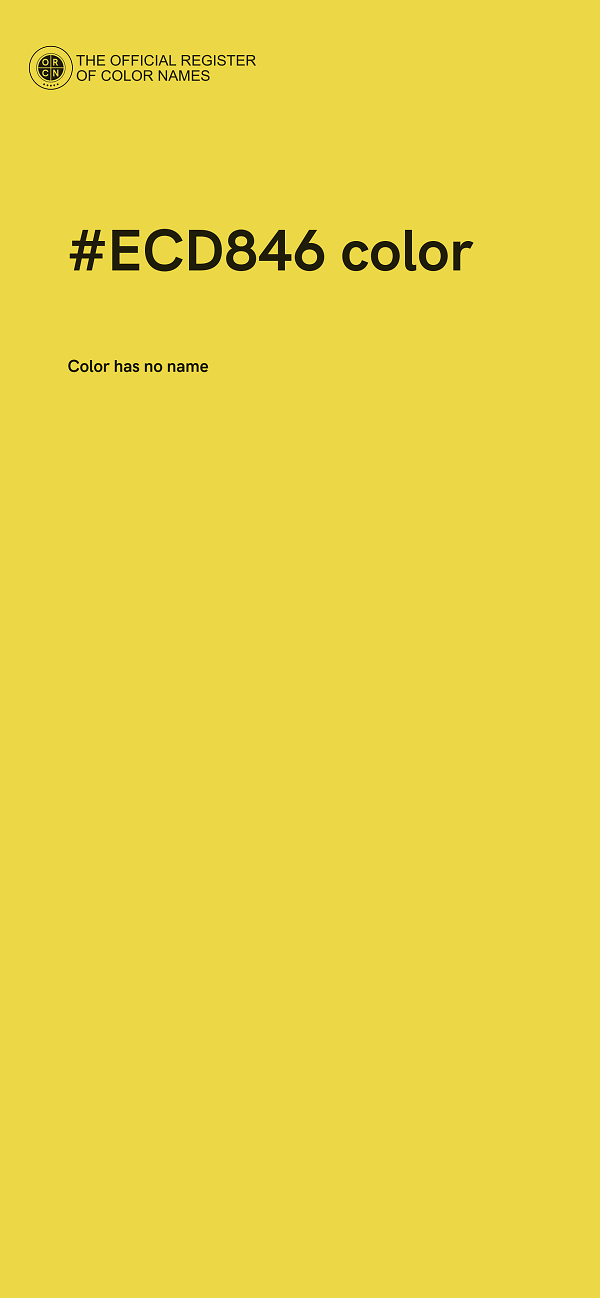 #ECD846 color image