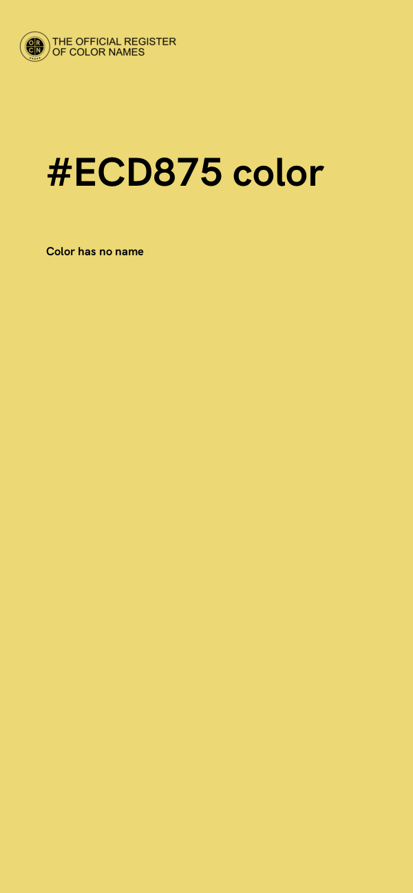#ECD875 color image